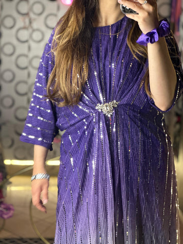 Purple Two-Tone Moonlight Kaftan