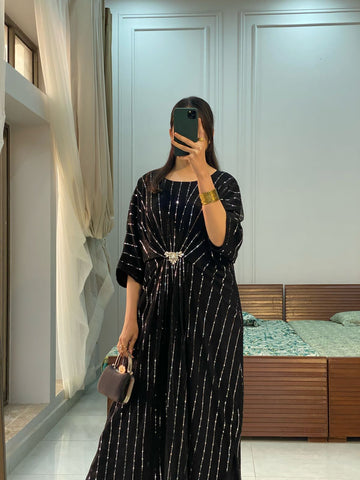 Black Moonlight Kaftan