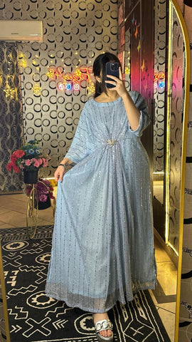 Ice Blue Moonlight Kaftan
