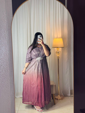 Purple-Maroon Moonlight Kaftan